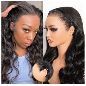 Elegant Black Wavy Hair Wig